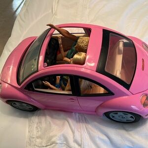 Vintage Mattel Barbie Pink VW Beetle 2000.